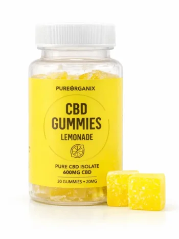 CBD Lemonade Gummies bottle - Lab-tested refreshing lemon CBD edibles