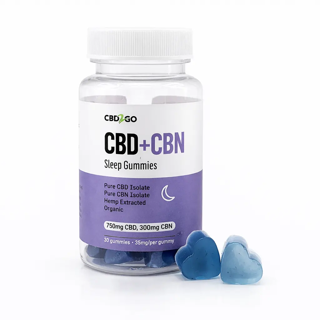 CBD and CBN Sleep Gummies bottle - Natural nighttime formula made in Canada